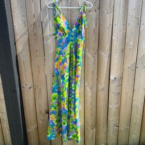 Vintage 70s Handmade Backless Boho Dress